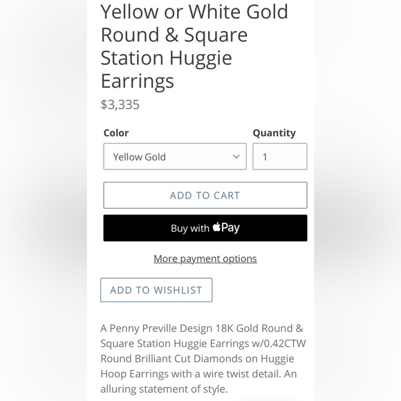 18k Penny Preville white gold and diamond Huggies - Picture 6 of 6